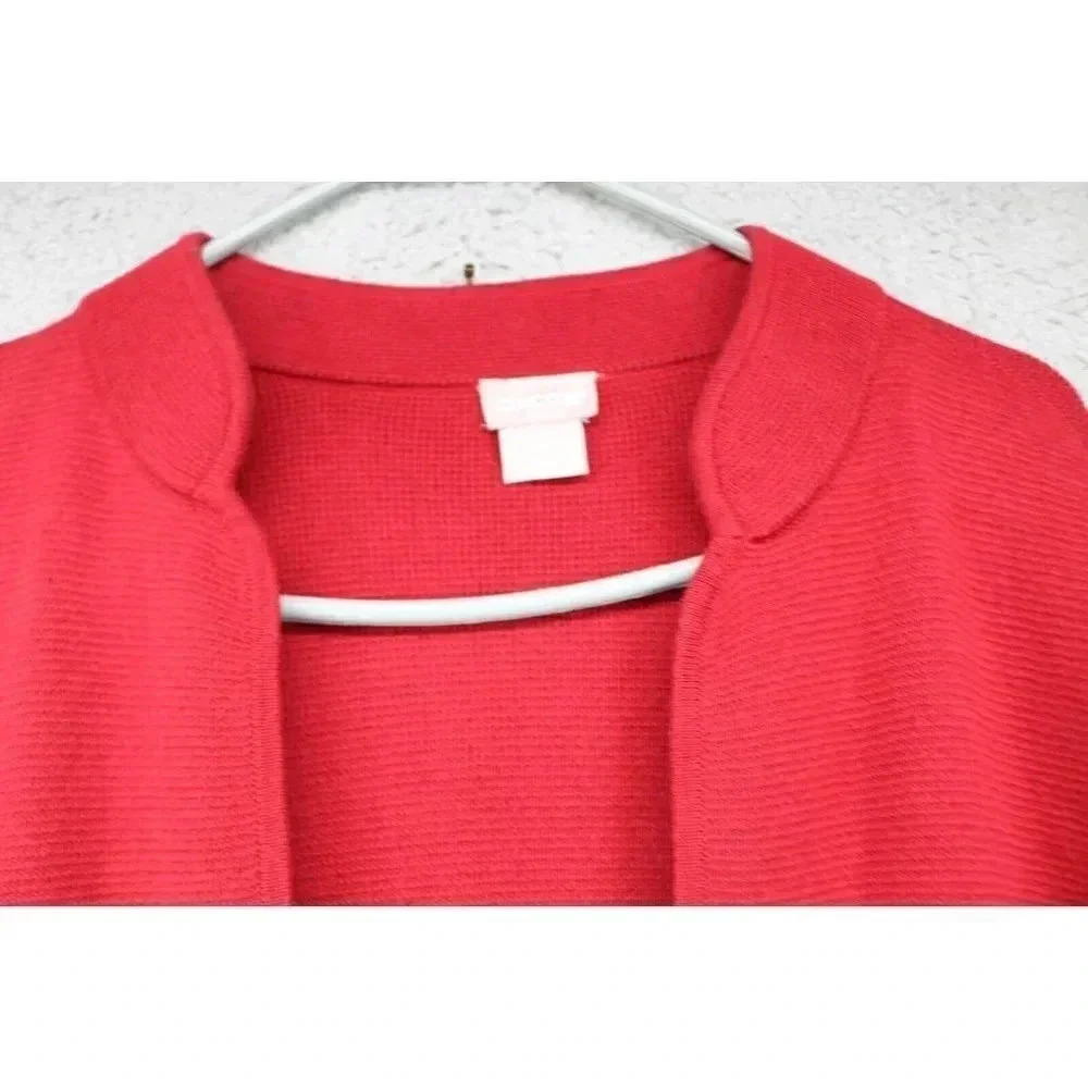 Chico's Color Block Convertable Open Front Cardig… - image 5